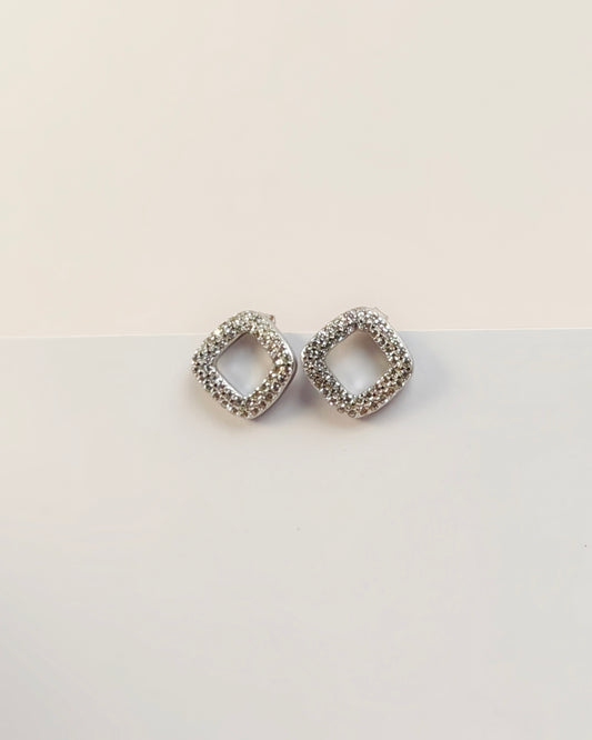 Radiant Square Earrings | 925 Silver | Odins