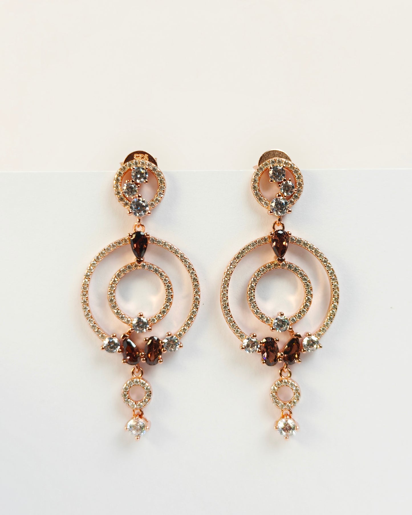 Champagne Dangles Earrings | 925 Silver | Odins