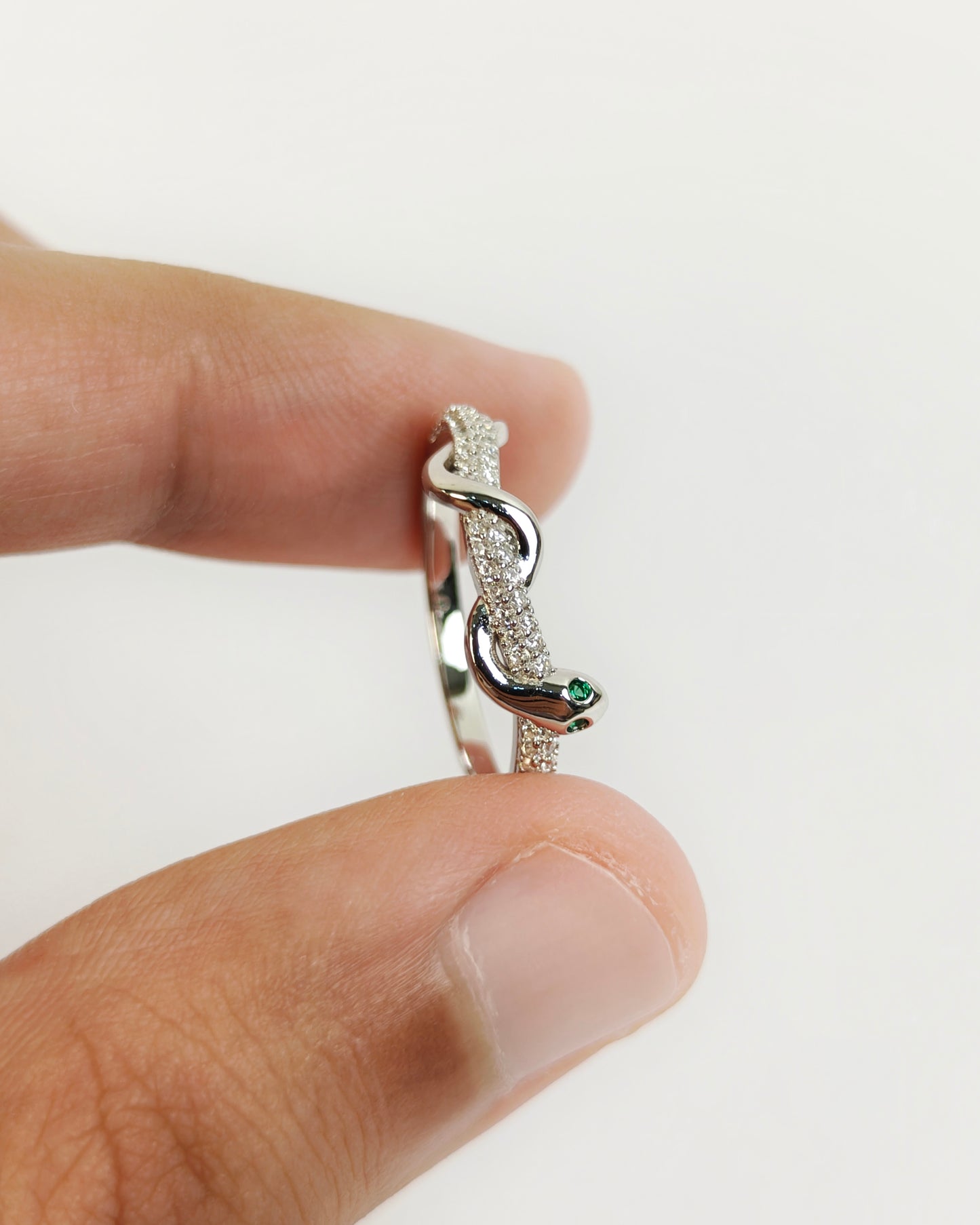 Serpent Sparkle Ring | 925 Silver | Odins