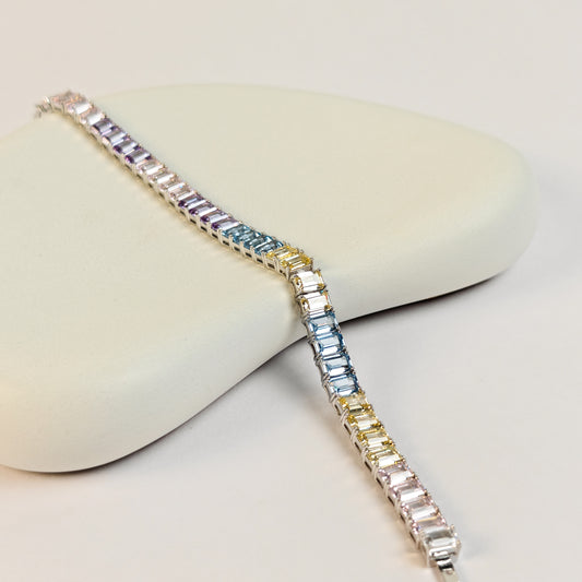 Prism Tennis Bracelet | 925 Silver | Odins