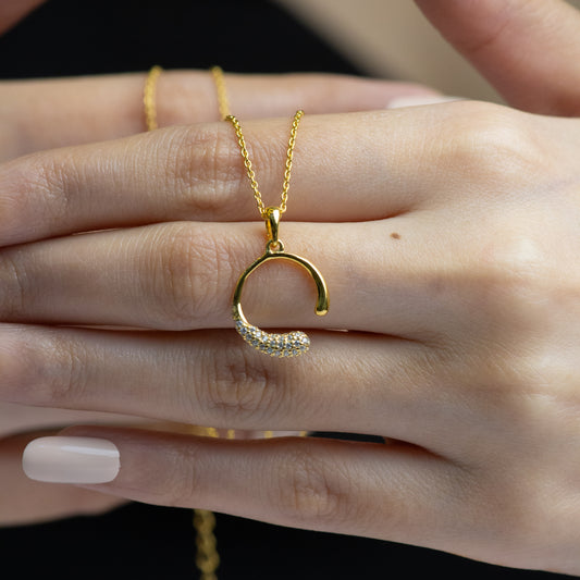 Glimmering Arc - Sparkle Necklace