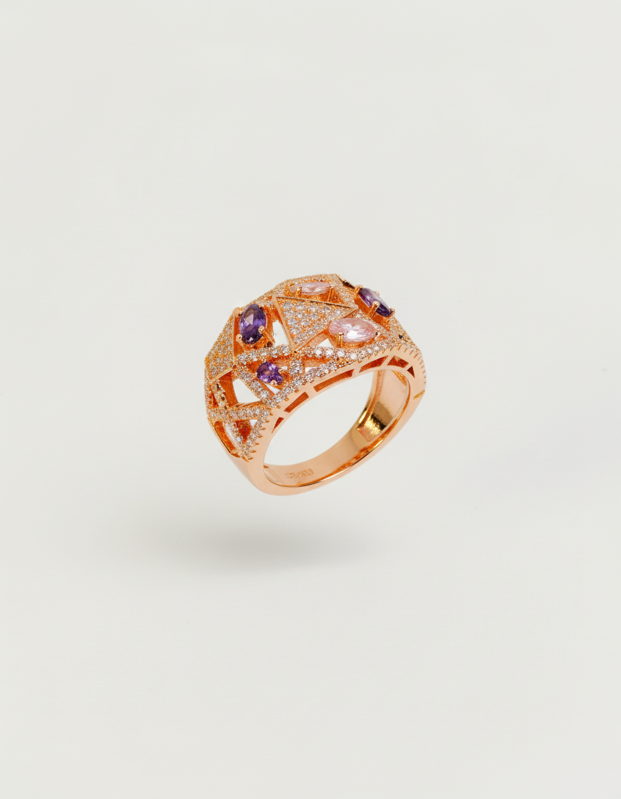 Blush Mosaic Ring | 925 Silver | Odins