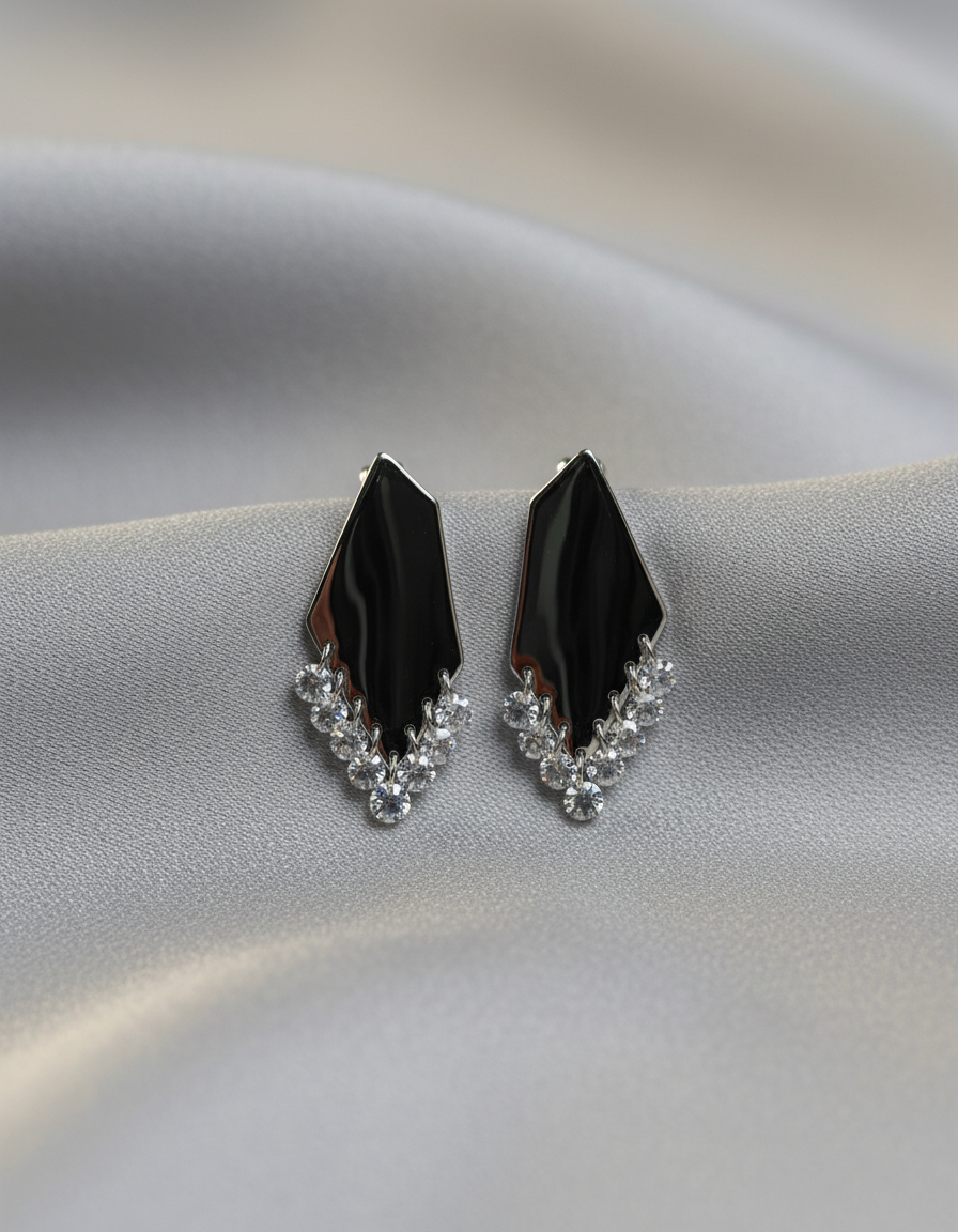 Noir Fringe Earrings | 925 Silver | Odins