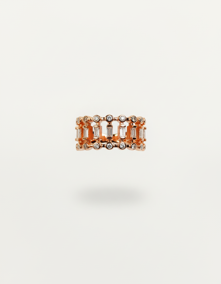Baguette Rows Ring | 925 Silver | Odins