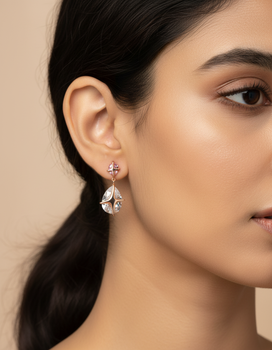 Crystal Bloom Earrings | 925 Silver | Odins