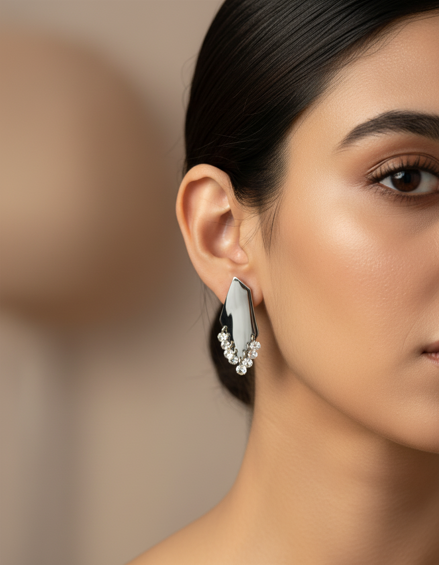 Noir Fringe Earrings | 925 Silver | Odins