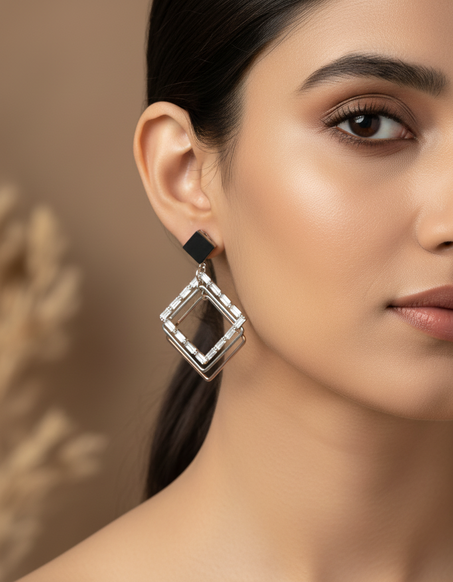 Facet Glint Earrings | 925 Silver | Odins