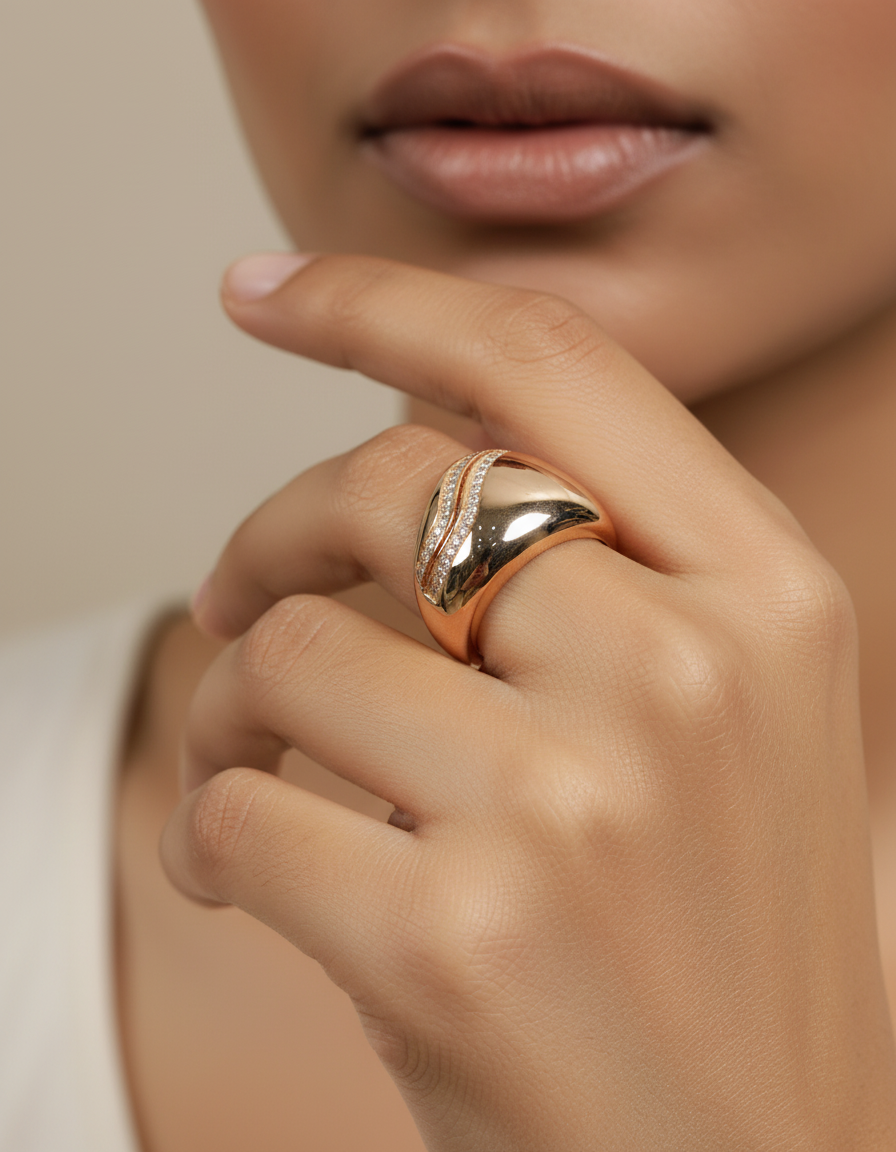 Rose Wave Ring | 925 Silver | Odins