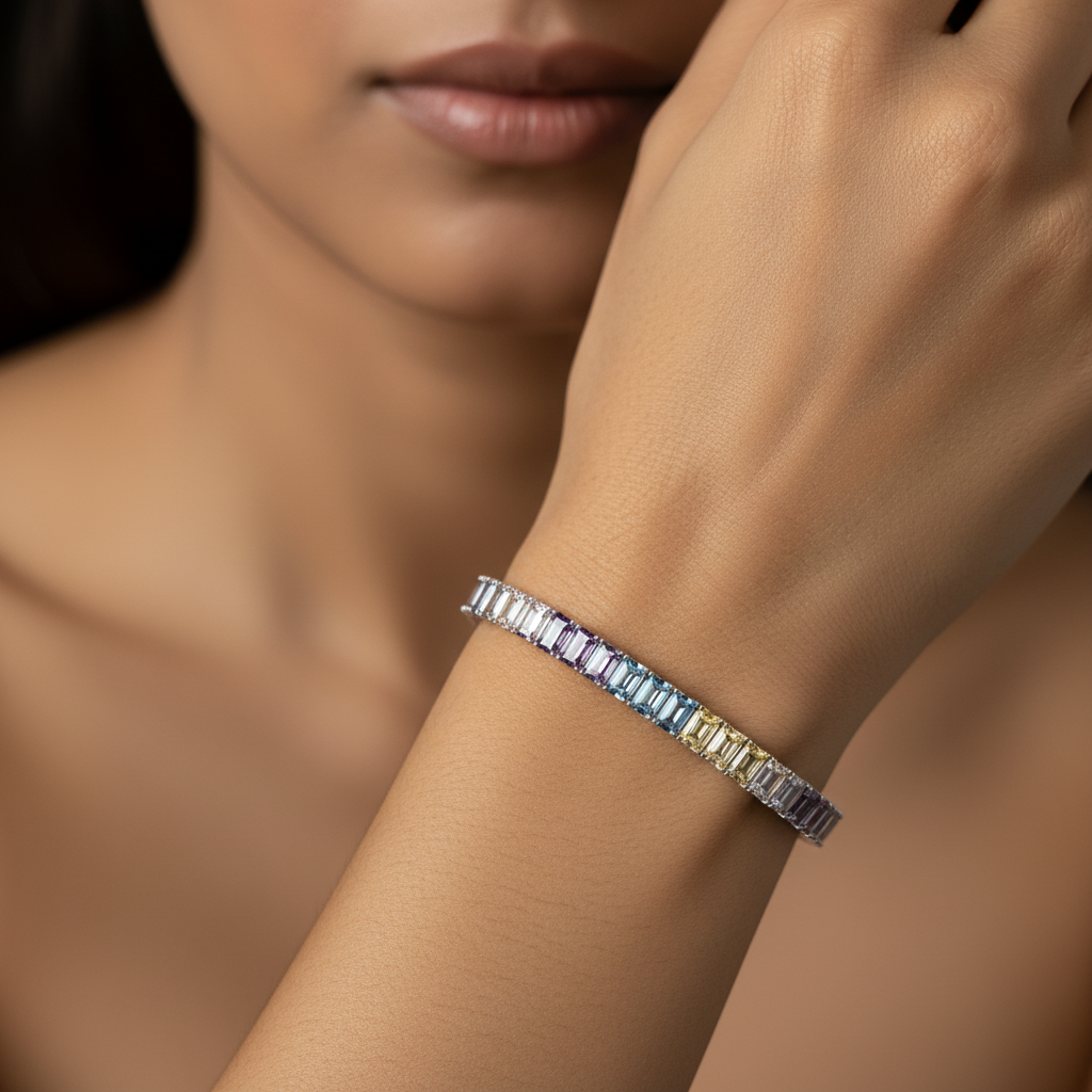 Prism Tennis Bracelet | 925 Silver | Odins