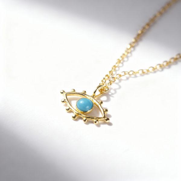 Turquoise Gaze - Evil eye Necklace