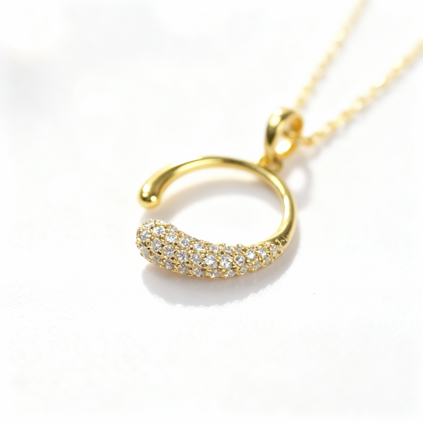 Glimmering Arc - Sparkle Necklace