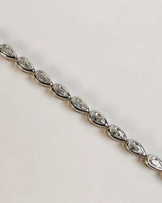 Pear Tennis Bracelet | 925 Silver | Odins