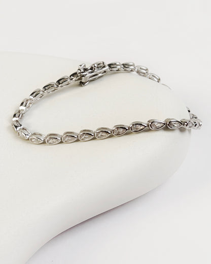 Pear Tennis Bracelet | 925 Silver | Odins