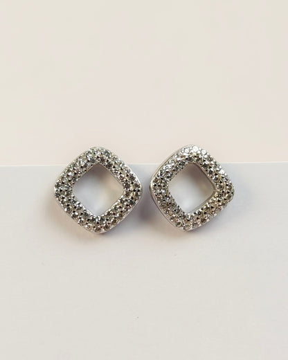 Radiant Square Earrings | 925 Silver | Odins