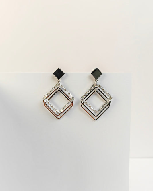Facet Glint Earrings | 925 Silver | Odins