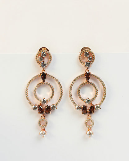 Champagne Dangles Earrings | 925 Silver | Odins