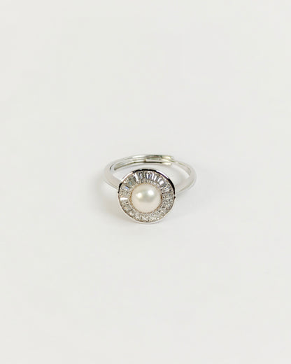 Halo Pearl Ring | 925 Silver | Odins