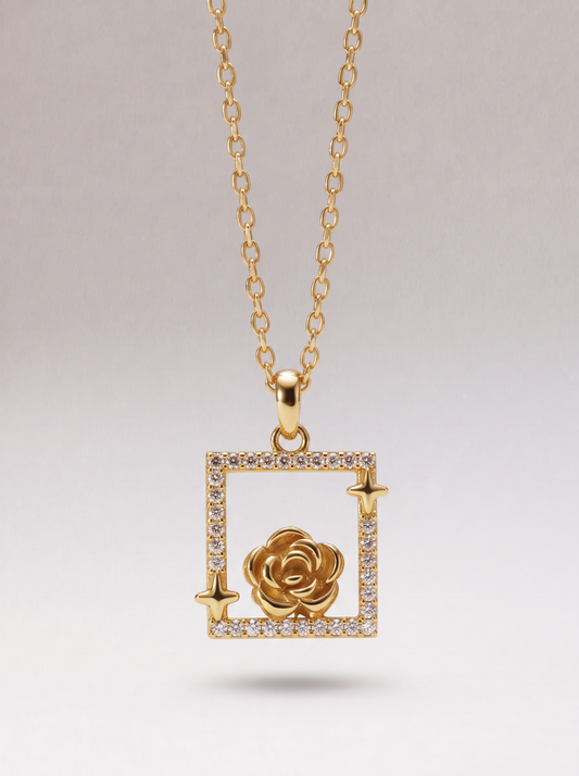 Rosaé Frame Necklace