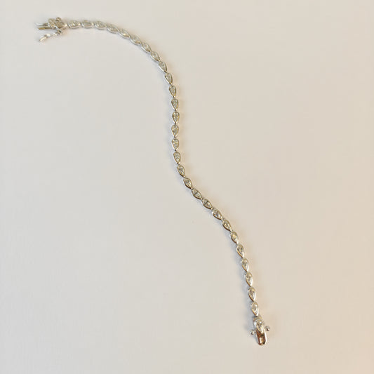 Pear Tennis Bracelet | 925 Silver | Odins