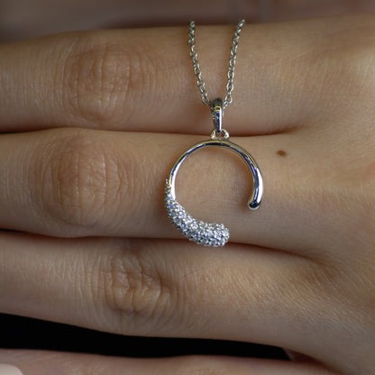 Glimmering Arc - Sparkle Necklace