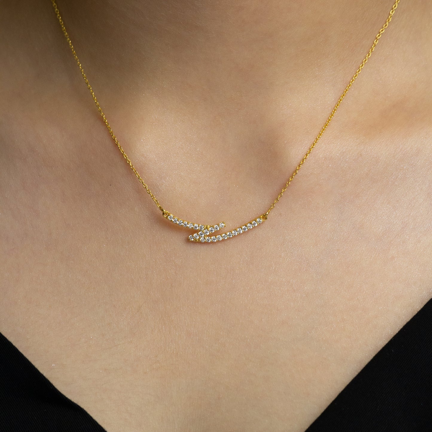 Dynamic Duet - Bar Necklace