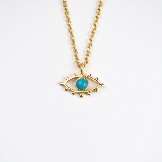 Turquoise Gaze - Evil eye Necklace