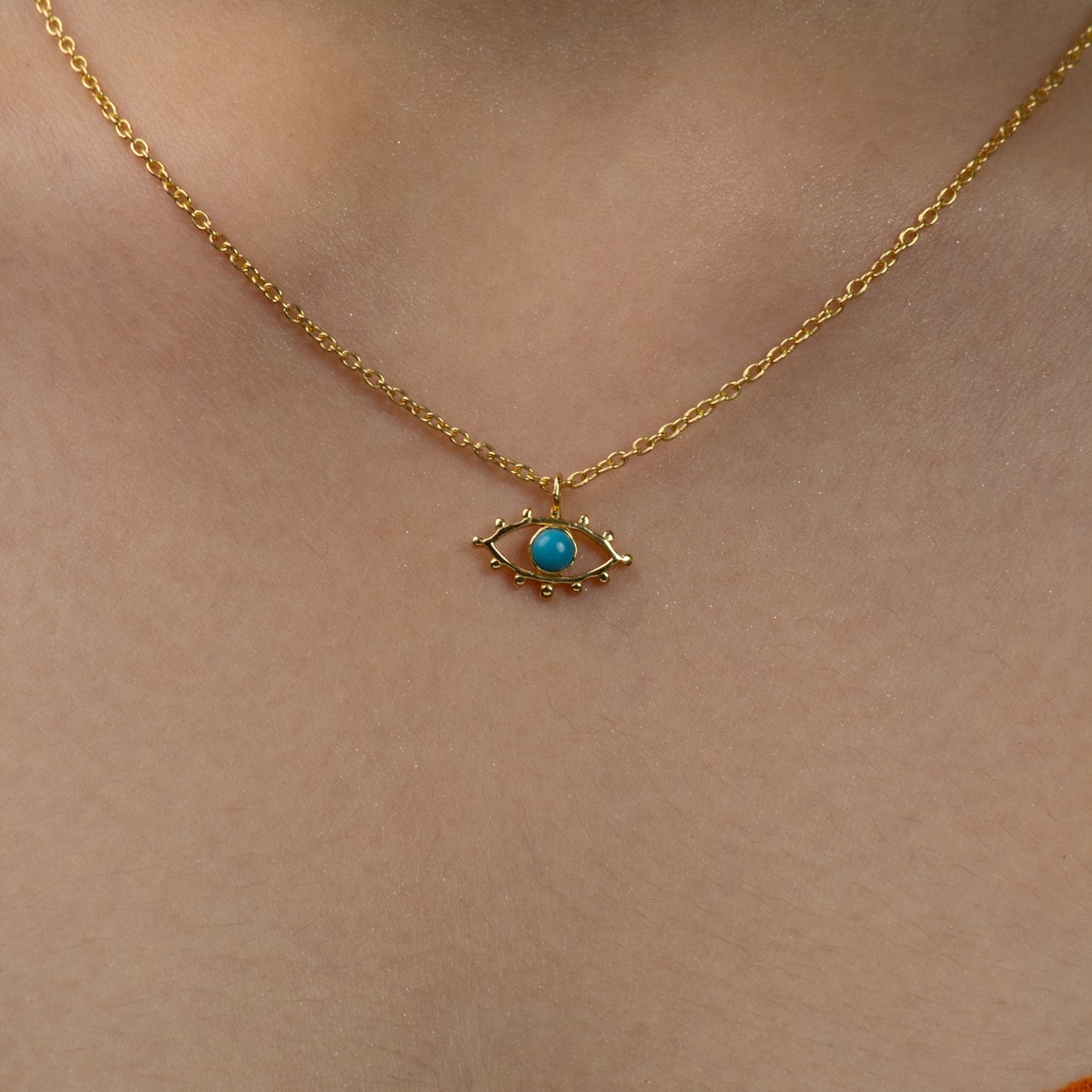 Turquoise Gaze - Evil eye Necklace