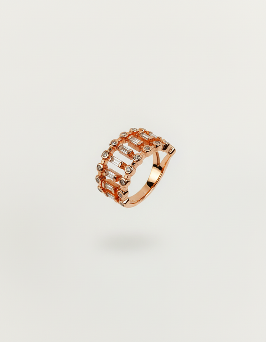 Baguette Rows Ring | 925 Silver | Odins