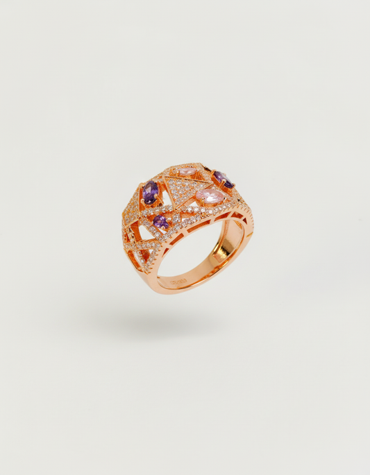 Blush Mosaic Ring | 925 Silver | Odins