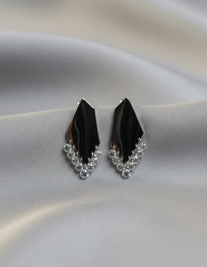 Noir Fringe Earrings | 925 Silver | Odins
