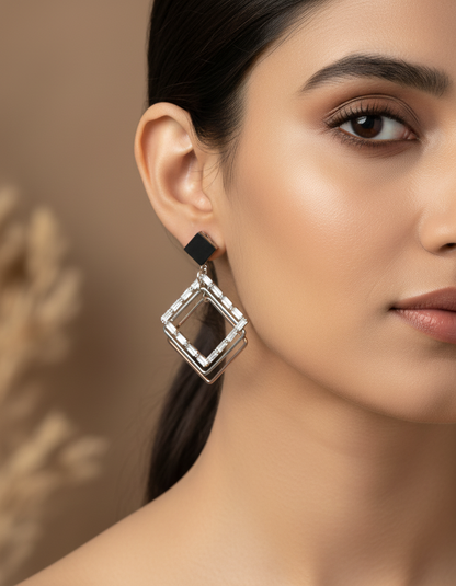 Facet Glint Earrings | 925 Silver | Odins