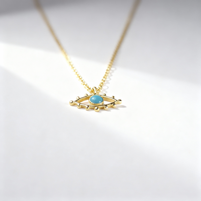 Turquoise Gaze - Evil eye Necklace