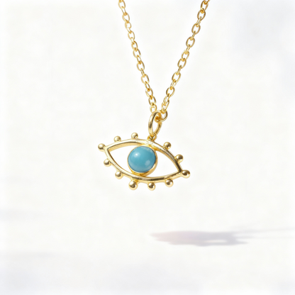 Turquoise Gaze - Evil eye Necklace