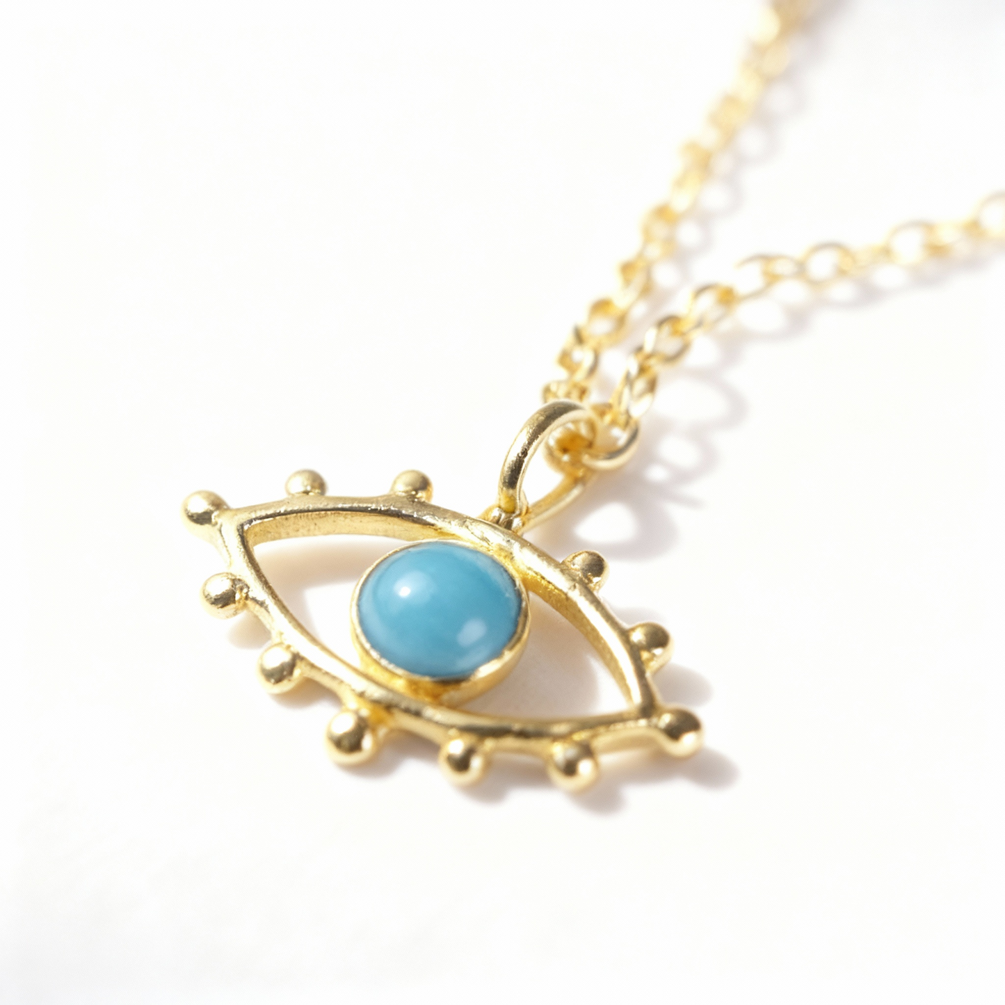 Turquoise Gaze - Evil eye Necklace