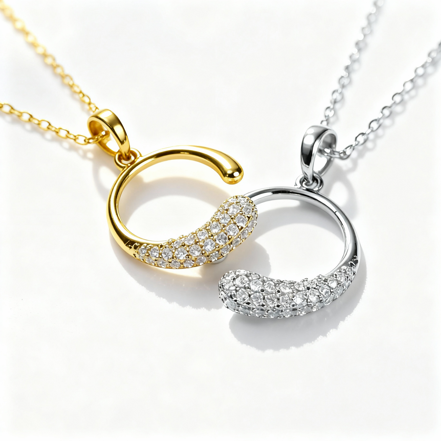 Glimmering Arc - Sparkle Necklace