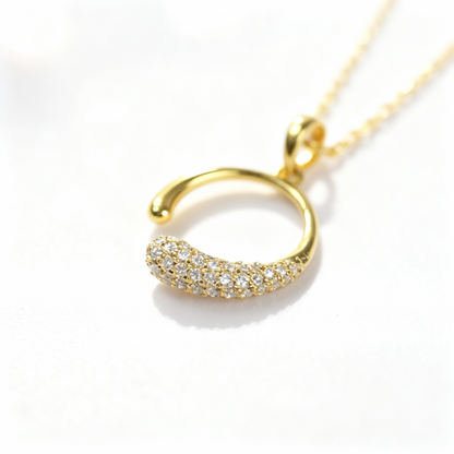 Glimmering Arc - Sparkle Necklace