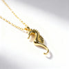Front view of oceanic grace necklace in gold by odins fine jewellery